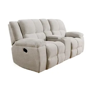 Buster - Opal Taupe Manual Dual Reclining Console Loveseat