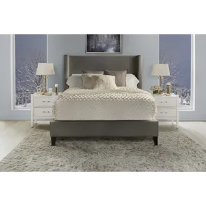Angel Himalaya Charcoal Queen Footboard and Rails