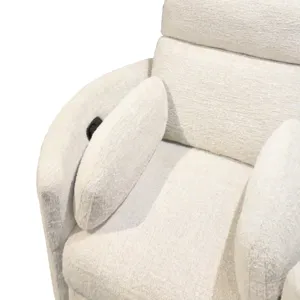 Radius Angora Linen Manual Swivel Recliner Two Pack