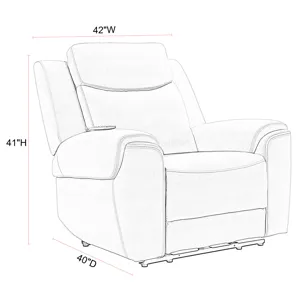 Momentum Dark Granite Zero Gravity Power Recliner with Heat and Massage