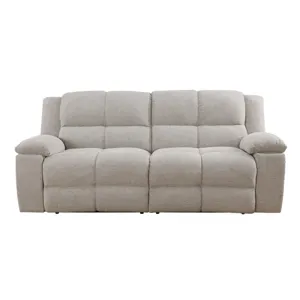 Buster Opal Taupe Manual Reclining Sofa Loveseat and Recliner