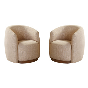 Tatum Sand Dollar Swivel Accent Chair Two Pack