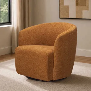 Mingle Thatch Jute Swivel Glider Accent Chair Two Pack