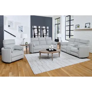 Radius Mega Grey Power Reclining Sofa Loveseat and Recliner
