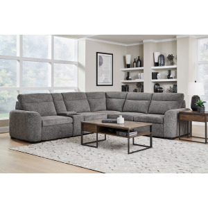 Kline Nightfall 6 Piece Power Reclining Sectional with Extension Footrests
