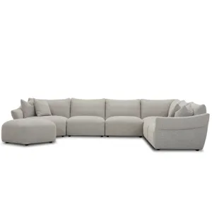 Playful Canes Cobblestone 6 Piece Modular Sectional