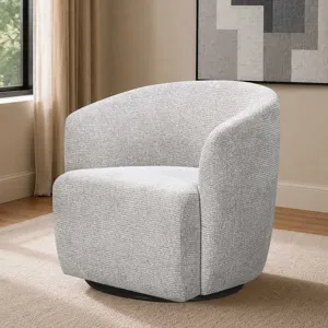 Mingle Thatch Grey Swivel Glider Accent Chair Two Pack