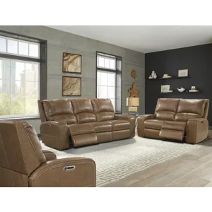 Swift Bourbon Power Reclining Sofa Loveseat and Recliner