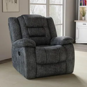 Bolton Misty Storm Manual Reclining Sofa Loveseat and Recliner