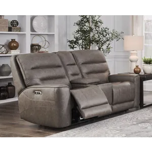 Lawson Sydney Brunette Power Zero Gravity Tilt Console Loveseat P2