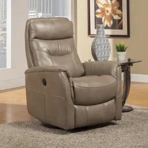 Gemini Linen Power Swivel Glider Recliner Two Pack