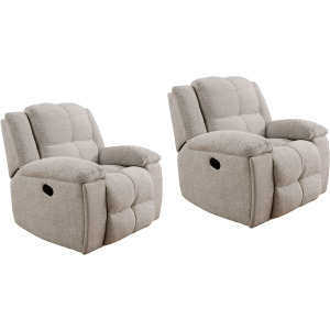 Buster Opal Taupe Recliner Two Pack
