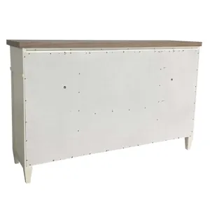 Americana Modern Bedroom King Platform Bed 2 Nightstands and Dresser with Mirror