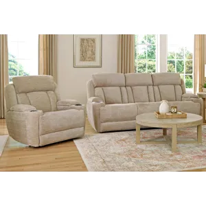 Dalton Lucky Fawn Power Reclining Sofa and Recliner