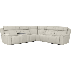 Sausalito Platinum Envy 6 Piece Modular Zero Gravity Power Reclining Sectional with Power Adjustable Headrests