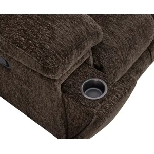 Bronco Plush Umber Manual Right Arm Facing Recliner