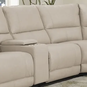 Whitman Verona Linen - Powered By Freemotion Power Cordless Armless Recliner