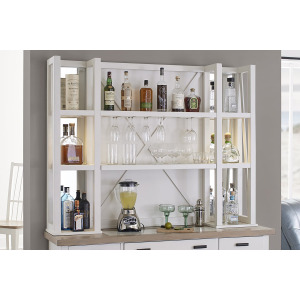 Americana Modern Dining 64 Inch Bar Open Hutch