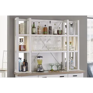 Americana Modern Dining 64 Inch Bar Open Hutch