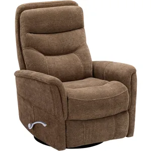 Gemini Snazzy Shiitake Manual Swivel Glider Recliner Two Pack