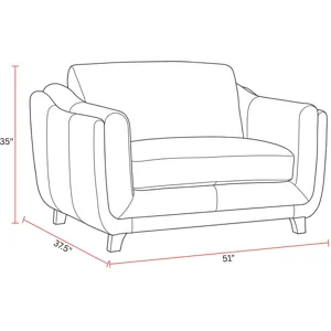 Hayden Renaissance Marigold Stationary Chair and a Half with Ottoman