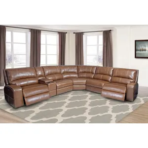 Swift Bourbon Modular Armless Power Leather Recliner