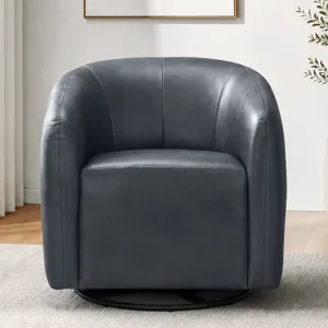 Como Renaissance Blue Swivel Glider Accent Chair Two Pack