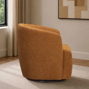Mingle Thatch Jute Swivel Glider Accent Chair Two Pack