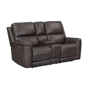Easton - Steamboat Brown Power Zero Gravity Tilt Console Loveseat