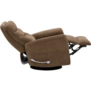 Gemini Snazzy Shiitake Manual Swivel Glider Recliner Two Pack