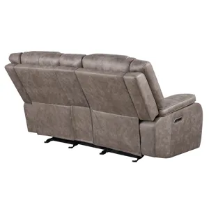 Blake Desert Taupe Manual Reclining Sofa and Loveseat