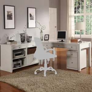 Boca L Shape Desk with Credenza and Lateral File
