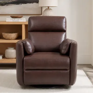 Radius Hickory Brown Manual Swivel Glider Recliner Two Pack