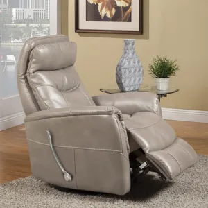 Gemini Linen Swivel Glider Recliner Two Pack