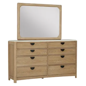 Escape Bedroom Queen Panel Bed with Dresser and Mirror