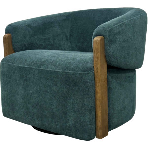Finley Island Teal Swivel Accent Chair