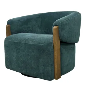 Finley Island Teal Swivel Accent Chair Two Pack