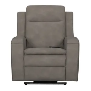 Armstrong Buffy Taupe Power Recliner with Heat Massage and Auto-Glide Two Pack
