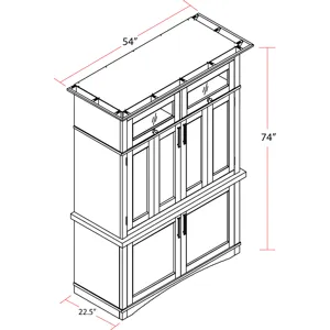Americana Modern Dove Workstation Crown
