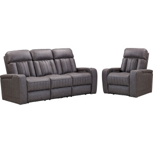 Equinox Mercury Power Reclining Sofa and Recliner