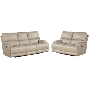 Whitman Verona Linen - Powered By Freemotion Power Reclining Sofa and Loveseat