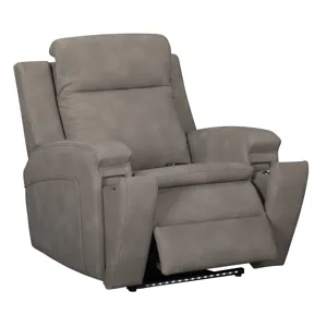 Armstrong Buffy Taupe Power Recliner with Heat Massage and Auto-Glide Two Pack