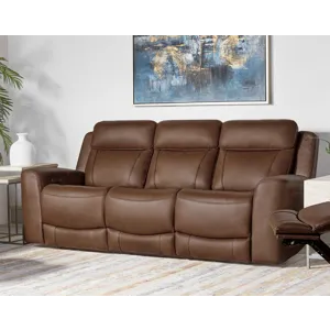 Calgary Autumn Umber Power Reclining Sofa and Loveseat