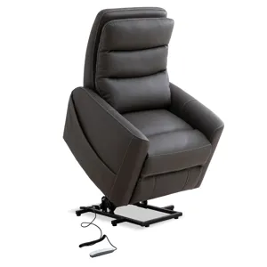 Hercules-Haze Power Lift Recliner with Articulating Headrest