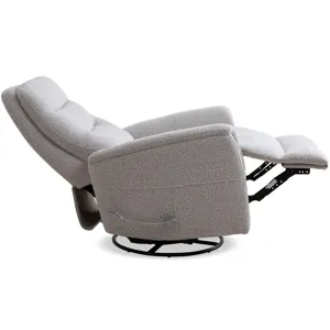 Gemini Bloke Cotton Swivel Glider Recliner Two Pack