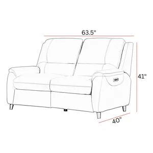 Austin Caramel Cream Power Reclining Sofa and Loveseat