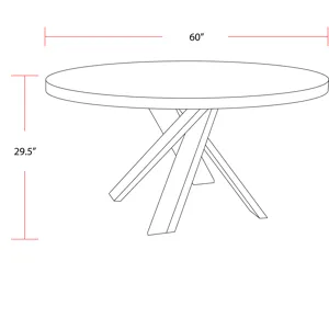 Crossings Downtown Dining 60 Inch Round Dining Table With 4 Upholstered Chairs