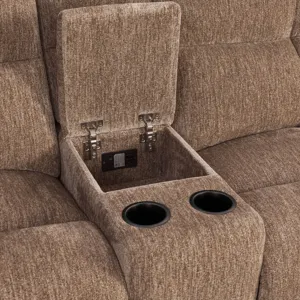 Bronco Plush Tobacco 7 Piece Modular Zero Gravity Power Reclining Sectional with Power Adjustable Headrests