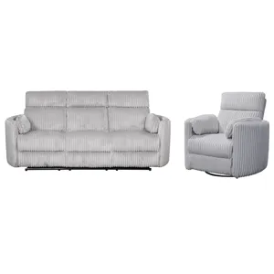 Radius Mega Grey Power Reclining Sofa and Recliner