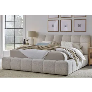Escape Fluffy River Rock Queen Upholstered Headboard